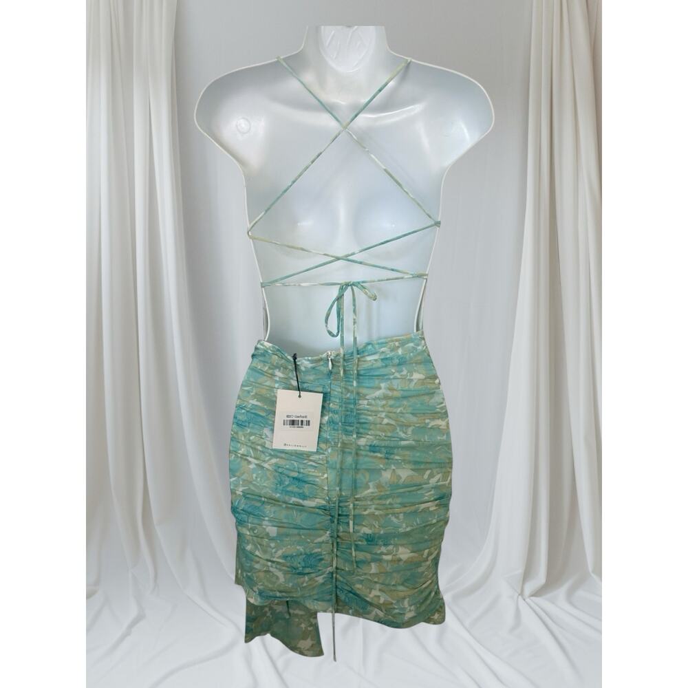 NWT Hello Molly Green Foral Color CrissCross Back Straps Showing Back 4 - Picture 2 of 9